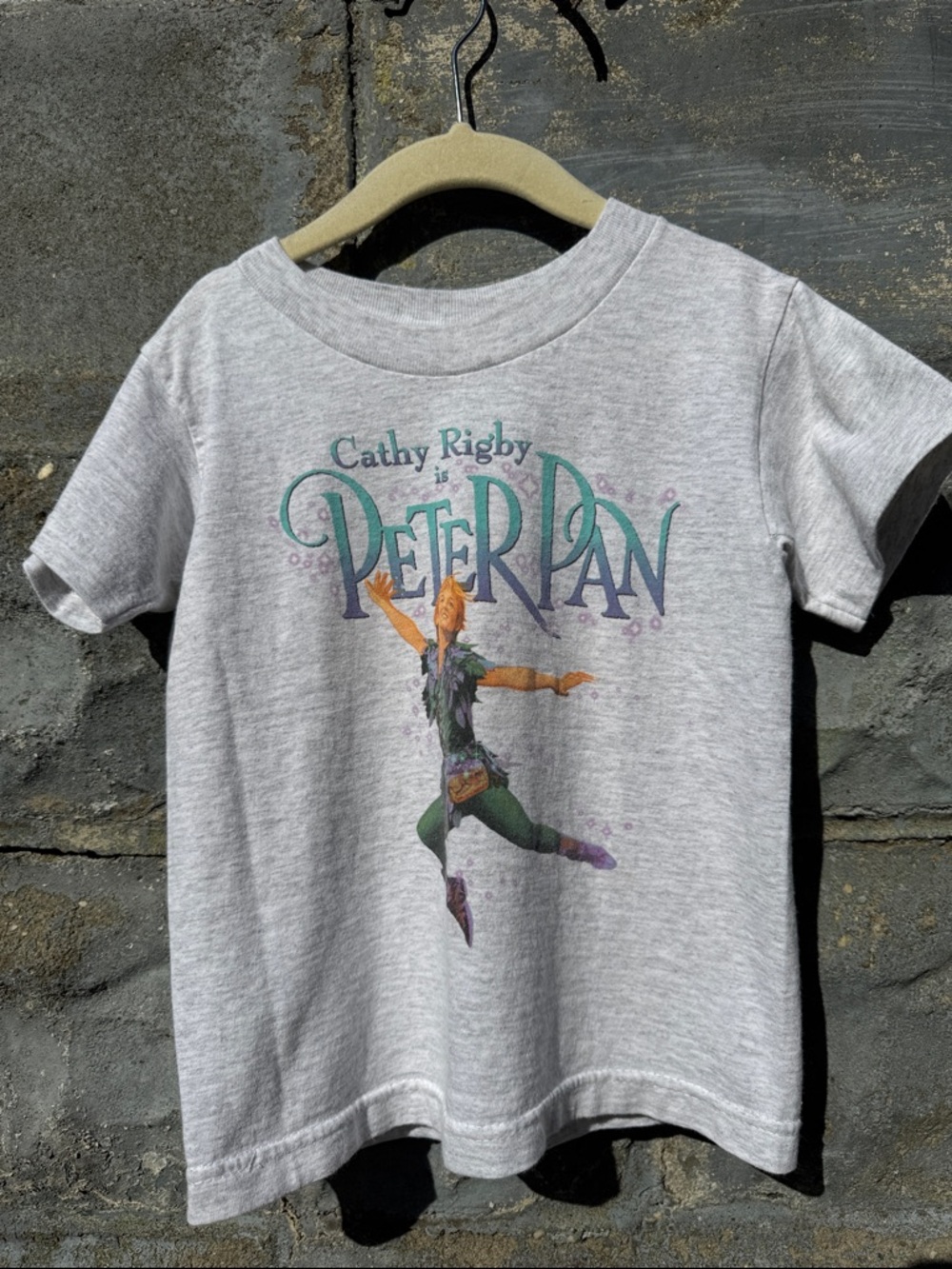 Vintage Peter Pan Musical T Shirt Youth Small 90s Broadway NYC Theatre